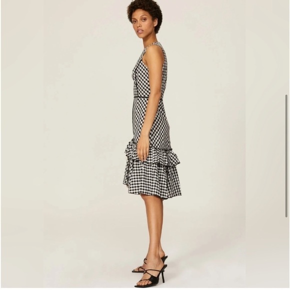 TOME Collective Gingham Ruffle Hem Dress - Picture 2 of 16